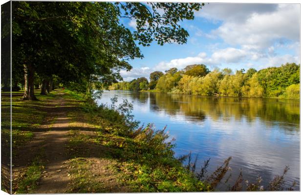 Hexham in Autumn Canvas Print by John Ellis