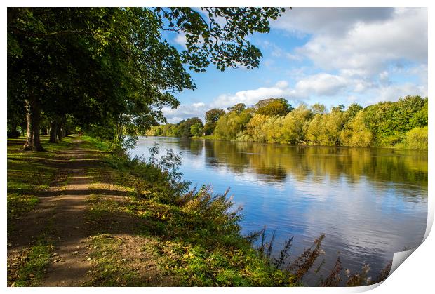 Hexham in Autumn Print by John Ellis