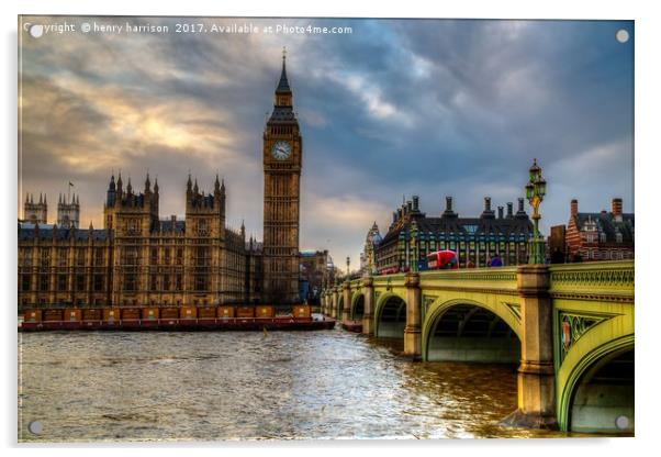 Cargo on the Thames Acrylic by henry harrison