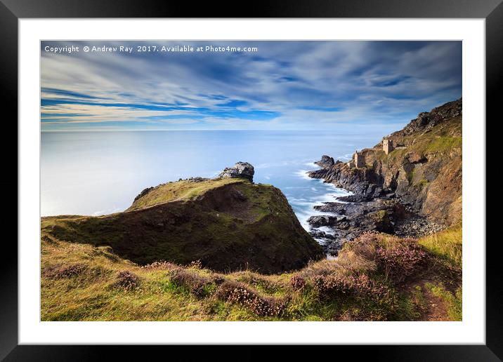 Botallack View Framed Mounted Print by Andrew Ray