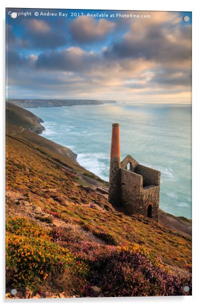 Late Summer at Wheal Coates Acrylic by Andrew Ray