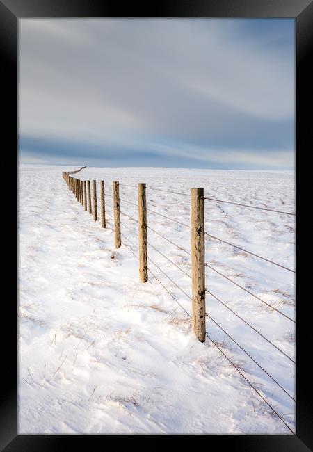 North Pennines Snowy Field Framed Print by Jonathan Smith