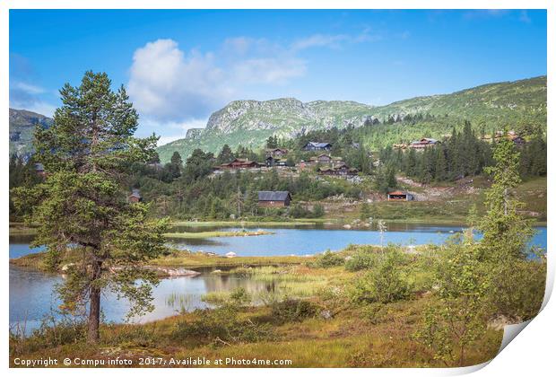 valle in norway nature Print by Chris Willemsen
