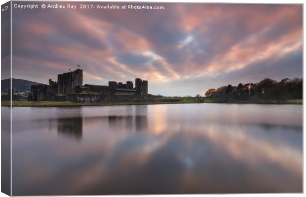 Caerphilly Reflections  Canvas Print by Andrew Ray