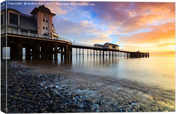 Penarth Sunrise Canvas Print by Andrew Ray
