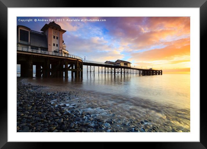 Penarth Sunrise Framed Mounted Print by Andrew Ray