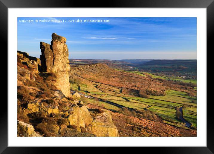 The Pinnacle (Curbar Edge) Framed Mounted Print by Andrew Ray