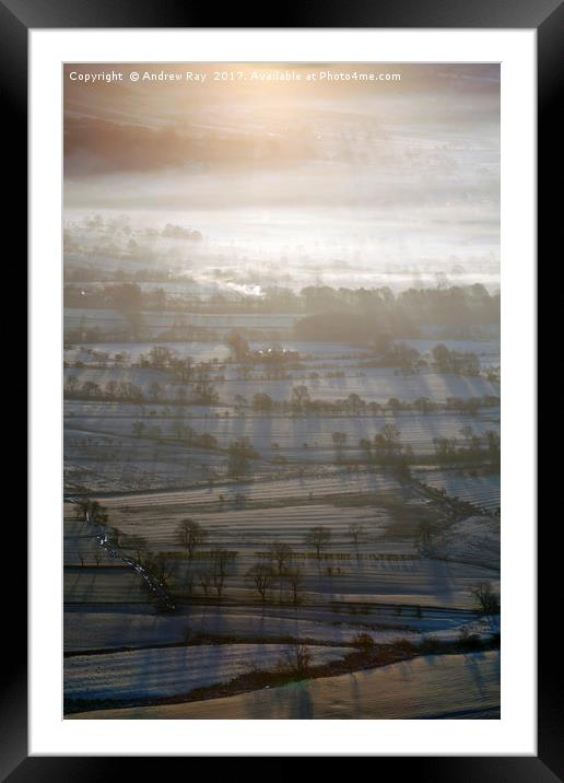 First Light on the Hope Valley Framed Mounted Print by Andrew Ray