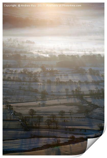 First Light on the Hope Valley Print by Andrew Ray