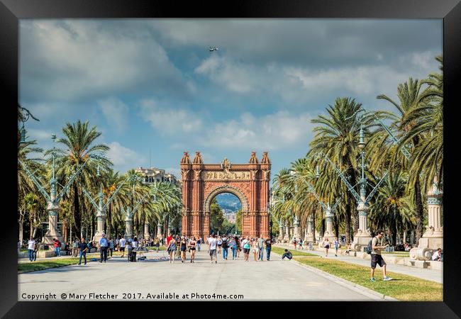 Arc de Triomf, Barcelona Framed Print by Mary Fletcher