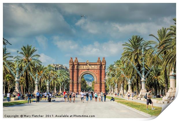 Arc de Triomf, Barcelona Print by Mary Fletcher