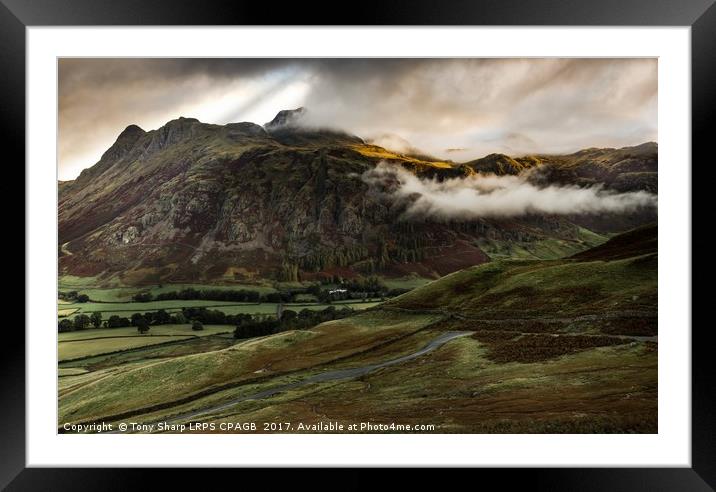 CLOUD IN THE GREAT LANGDALE VALLEY Framed Mounted Print by Tony Sharp LRPS CPAGB