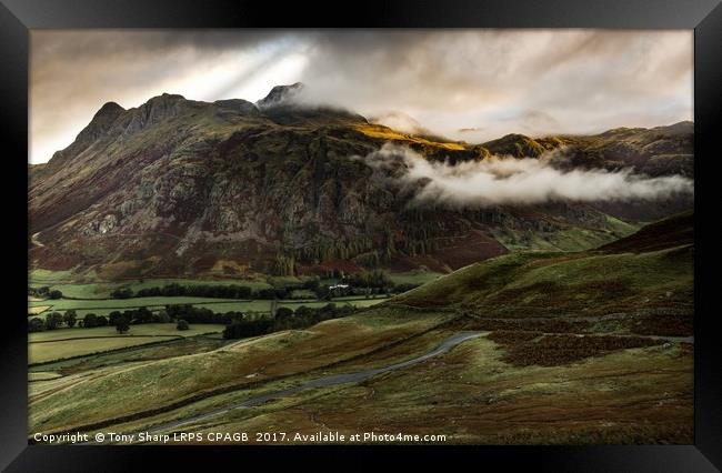 CLOUD IN THE GREAT LANGDALE VALLEY Framed Print by Tony Sharp LRPS CPAGB