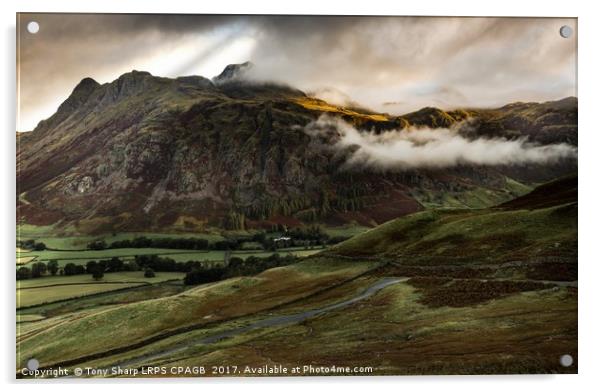 CLOUD IN THE GREAT LANGDALE VALLEY Acrylic by Tony Sharp LRPS CPAGB