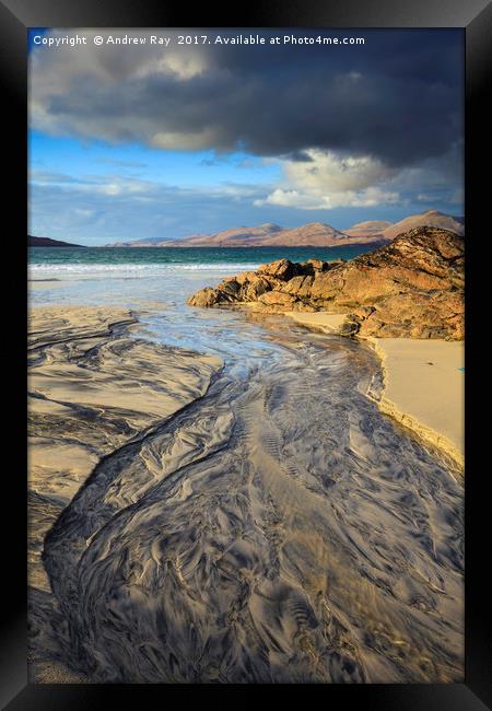 Late Light at Lustentyre Beach Framed Print by Andrew Ray