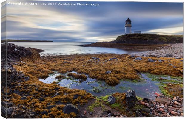 Arnish Point Lighthouse Canvas Print by Andrew Ray