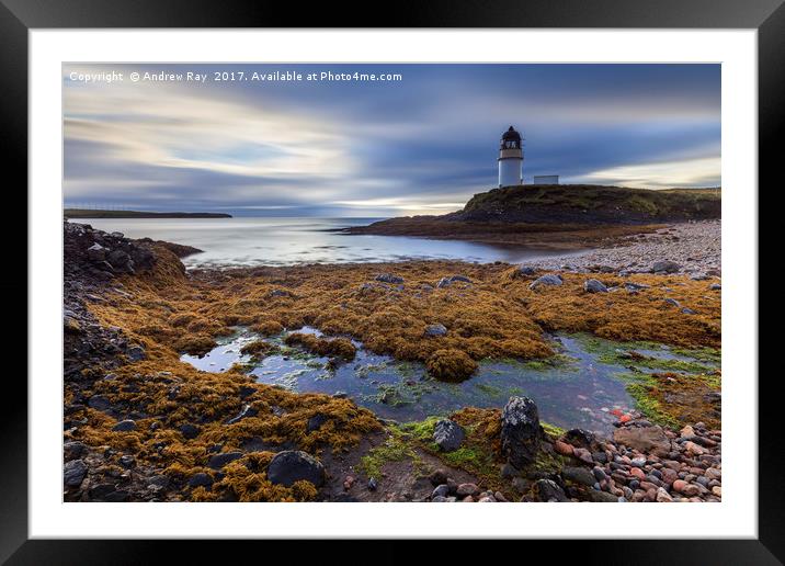 Arnish Point Lighthouse Framed Mounted Print by Andrew Ray