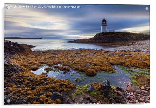 Arnish Point Lighthouse Acrylic by Andrew Ray