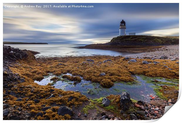 Arnish Point Lighthouse Print by Andrew Ray