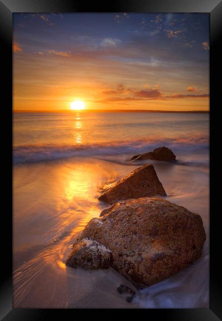 Sunrise at St Ives Cornwall Framed Print by Jonathan Smith