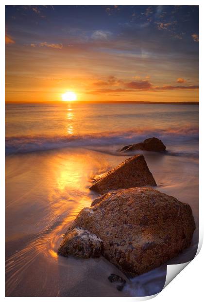 Sunrise at St Ives Cornwall Print by Jonathan Smith