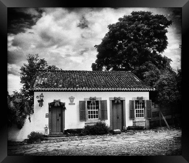 Too cute cottage Framed Print by Steve Painter