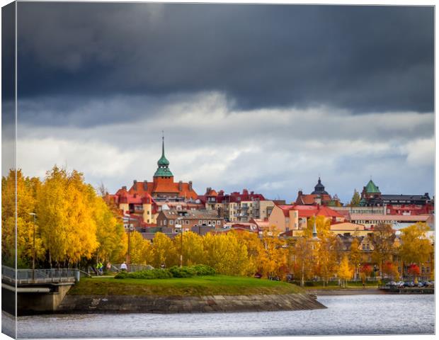 Autumn in Östersund Canvas Print by Hamperium Photography