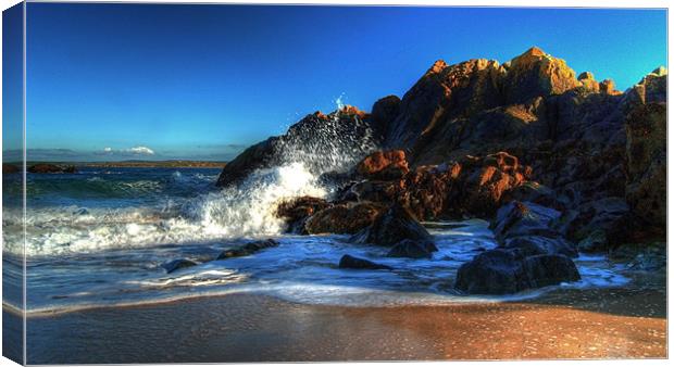 The sea, the waves & the beach Canvas Print by Rob Hawkins