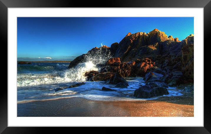 The sea, the waves & the beach Framed Mounted Print by Rob Hawkins