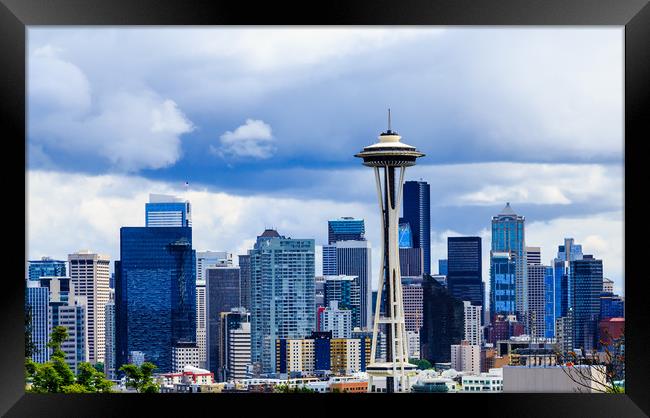 Seattle Skyline Framed Print by Darryl Brooks