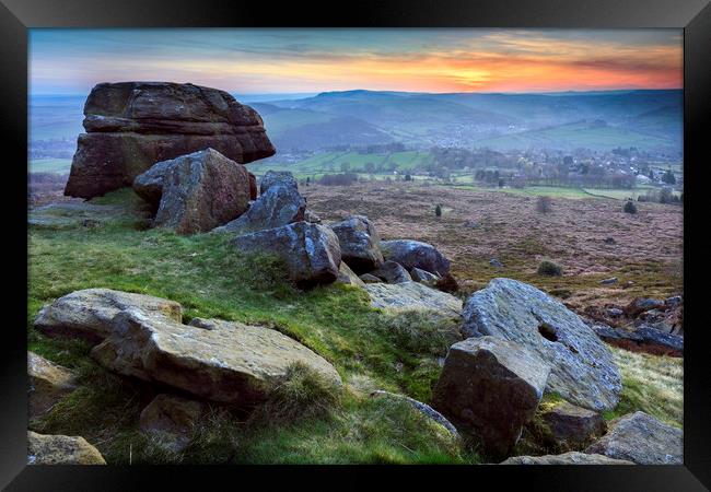 Baslow Edge Framed Print by Andrew Ray