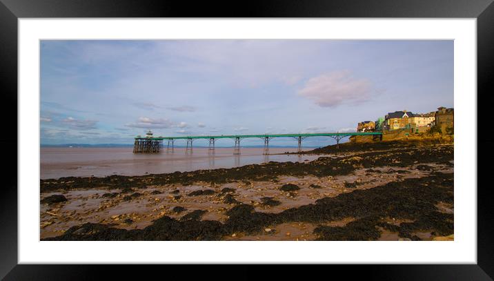 Clevedon's Victorian pier Framed Mounted Print by Janet Mann