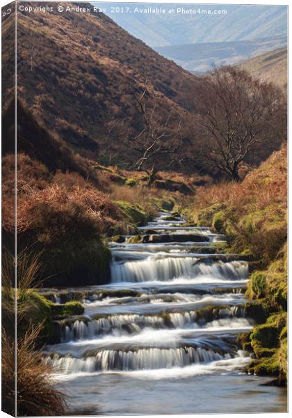 Fairbrook Waterfalls Canvas Print by Andrew Ray