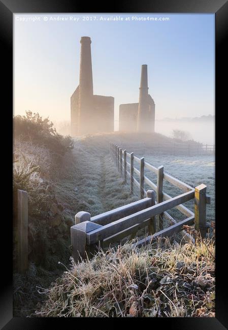 Frosty Morning (Wheal Bush) Framed Print by Andrew Ray
