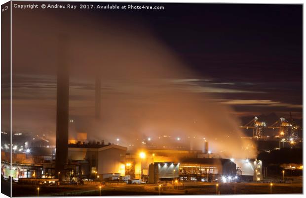Port Talbot Twilight Canvas Print by Andrew Ray