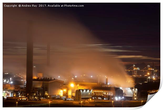Port Talbot Twilight Print by Andrew Ray
