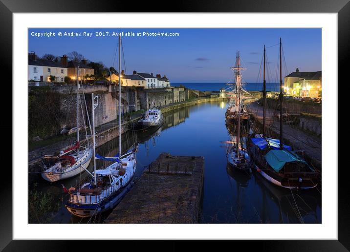 Twilight at Charlestown Framed Mounted Print by Andrew Ray