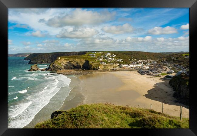 Portreath Cornwall Framed Print by Eddie John