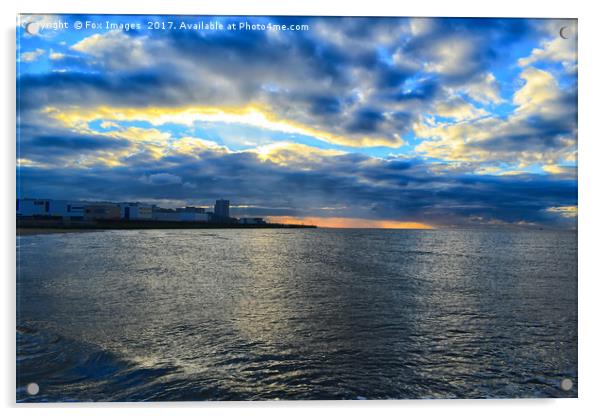 New brighton Liverpool Acrylic by Derrick Fox Lomax