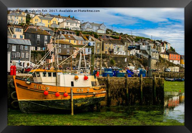WAITING FOR THE TIDE Framed Print by malcolm fish