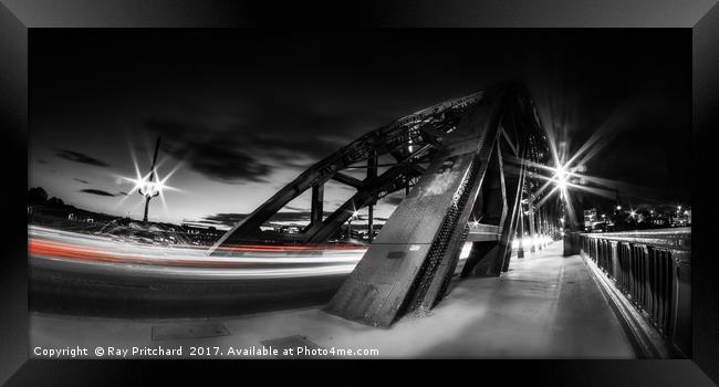 Light Trails across the Tyne Bridge  Framed Print by Ray Pritchard