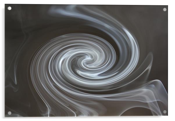 Smoke twirl Acrylic by les tobin