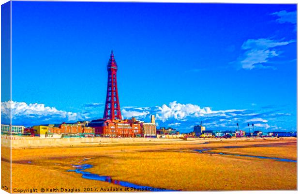 Blackpool Tower Canvas Print by Keith Douglas
