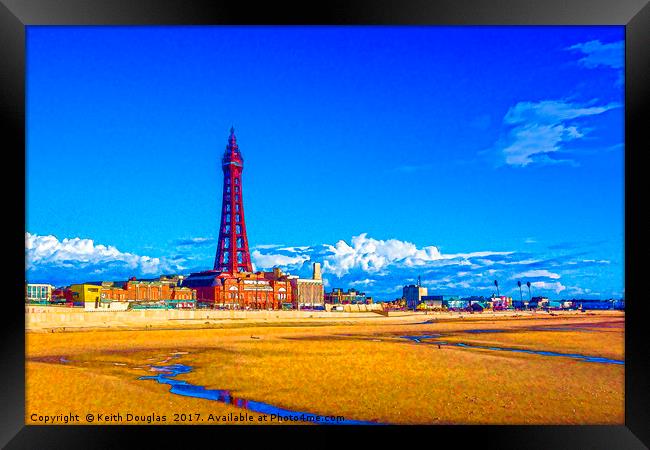 Blackpool Tower Framed Print by Keith Douglas