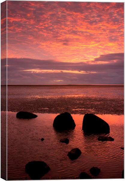 Red Sky at Night Canvas Print by Keith Douglas