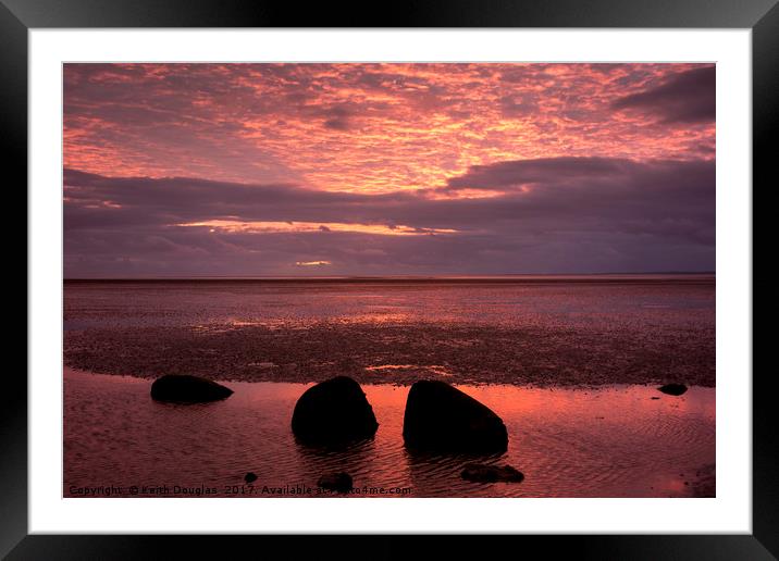 Red Sunset Framed Mounted Print by Keith Douglas