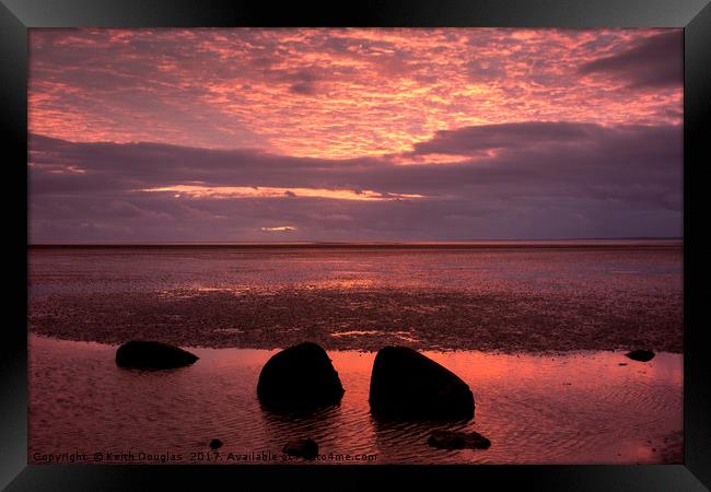 Red Sunset Framed Print by Keith Douglas