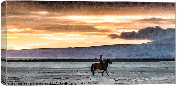 Riding on the Sands Canvas Print by Keith Douglas