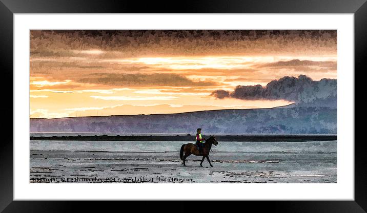 Riding on the Sands Framed Mounted Print by Keith Douglas