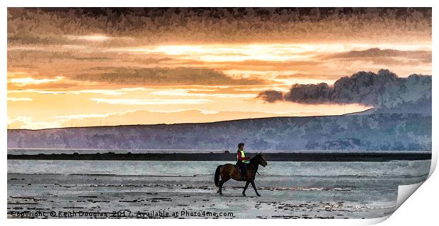 Riding on the Sands Print by Keith Douglas